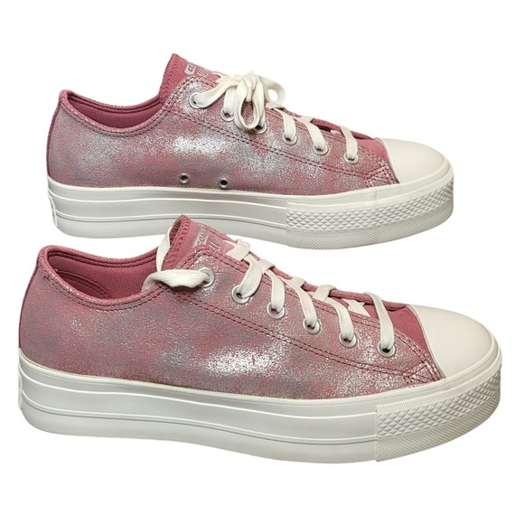 Converse Chuck Taylor All Star Lift Ox Mauve Platform Sneakers Women's Shoes - Picture 4 of 11
